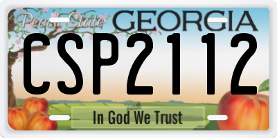 GA license plate CSP2112