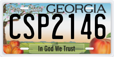 GA license plate CSP2146