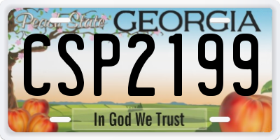 GA license plate CSP2199