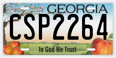 GA license plate CSP2264