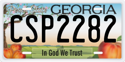 GA license plate CSP2282