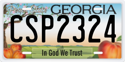 GA license plate CSP2324