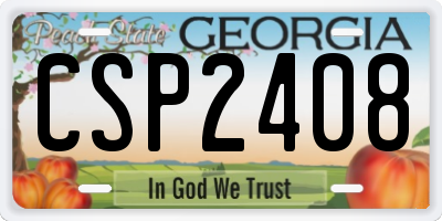GA license plate CSP2408