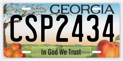 GA license plate CSP2434