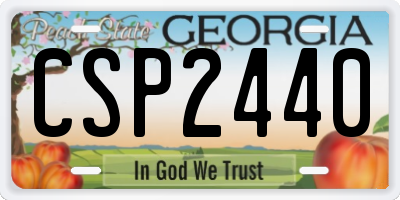 GA license plate CSP2440
