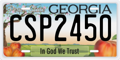 GA license plate CSP2450