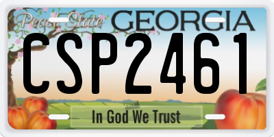 GA license plate CSP2461