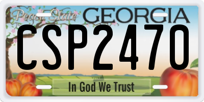 GA license plate CSP2470