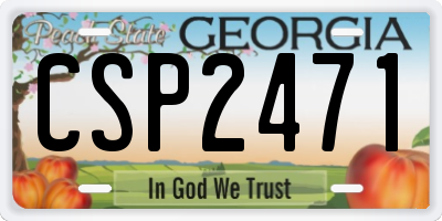GA license plate CSP2471