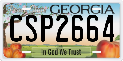 GA license plate CSP2664