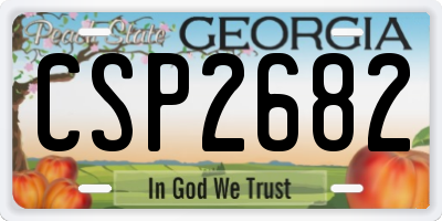 GA license plate CSP2682