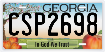 GA license plate CSP2698