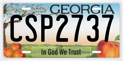 GA license plate CSP2737