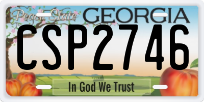 GA license plate CSP2746