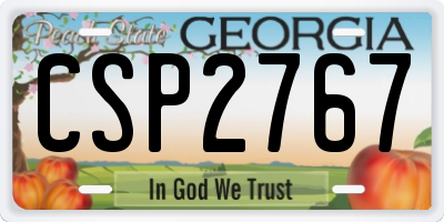 GA license plate CSP2767