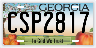 GA license plate CSP2817