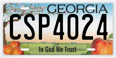 GA license plate CSP4024