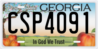 GA license plate CSP4091