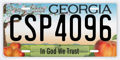 GA license plate CSP4096
