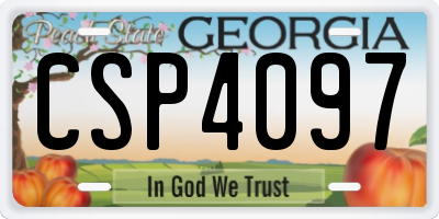 GA license plate CSP4097