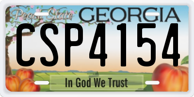 GA license plate CSP4154