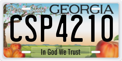 GA license plate CSP4210