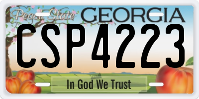 GA license plate CSP4223
