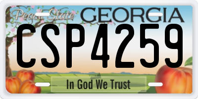 GA license plate CSP4259