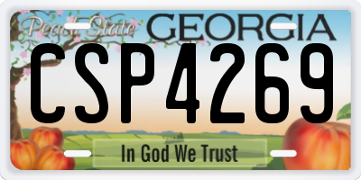 GA license plate CSP4269