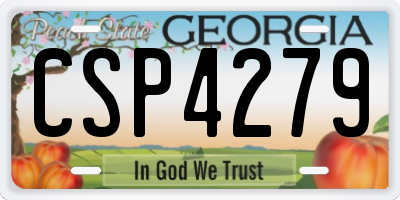 GA license plate CSP4279
