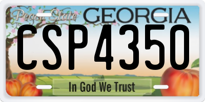 GA license plate CSP4350