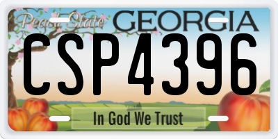 GA license plate CSP4396