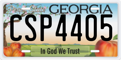 GA license plate CSP4405
