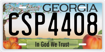 GA license plate CSP4408
