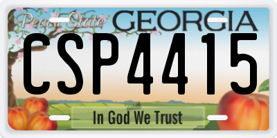 GA license plate CSP4415