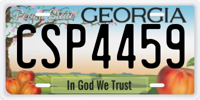 GA license plate CSP4459