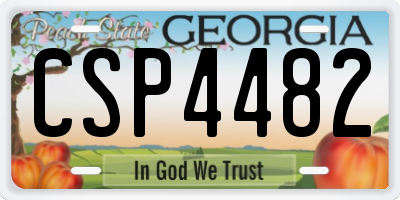 GA license plate CSP4482