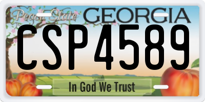 GA license plate CSP4589