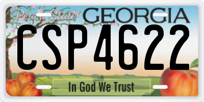 GA license plate CSP4622