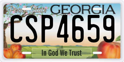 GA license plate CSP4659