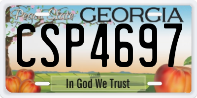 GA license plate CSP4697