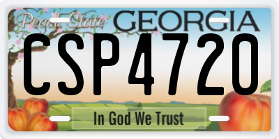 GA license plate CSP4720