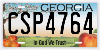 GA license plate CSP4764