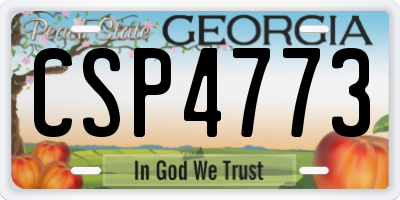 GA license plate CSP4773