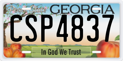 GA license plate CSP4837