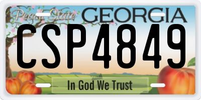 GA license plate CSP4849