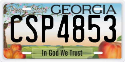 GA license plate CSP4853