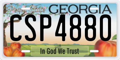 GA license plate CSP4880