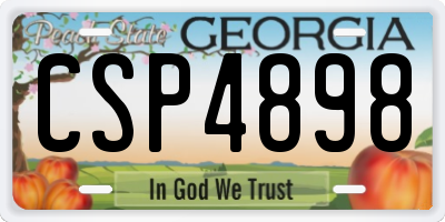GA license plate CSP4898