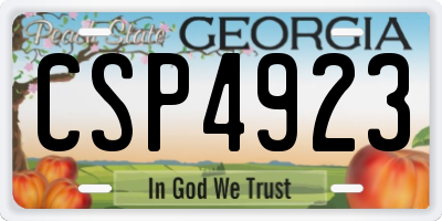 GA license plate CSP4923